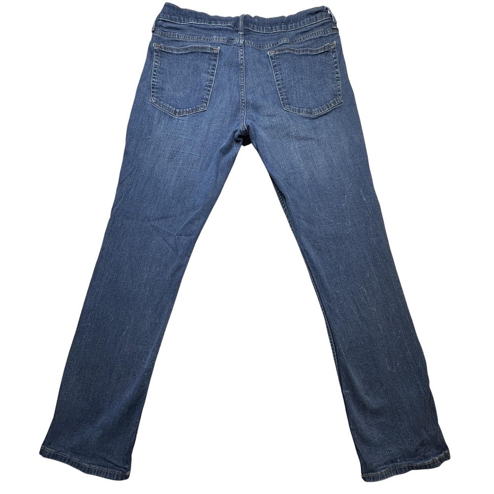 George Jeans Mens 36x34 (36x32) Blue Straight Leg Denim Stretch Casual Pants